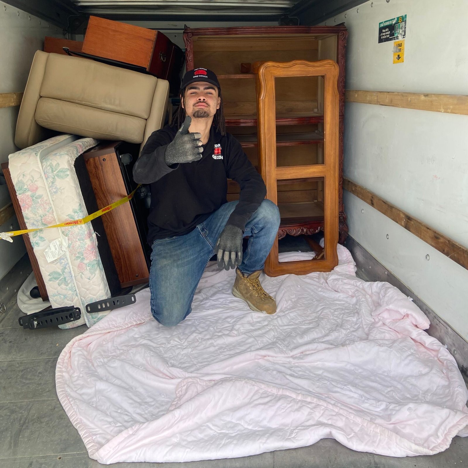 Two Dudes One Couch crew doing a local move in Brantford